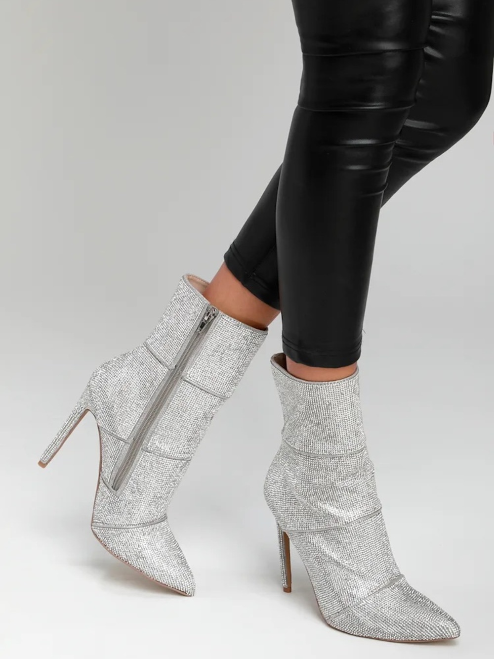 Steve Madden Rhinestone Mid-Calf Booties